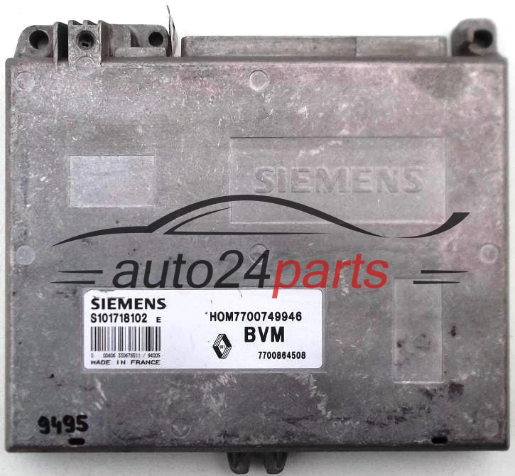 CENTRALINA DO MOTORE RENAULT CLIO 1.4, SIEMENS S101718102 E, S101718102E, HOM7700749946, 7700864508