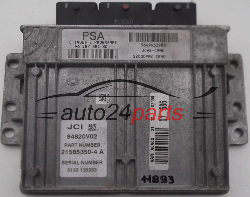 ECU CENTRALITA DE MOTOR  CITROEN PEUGEOT 1.4 Sagem 21585350-4 A