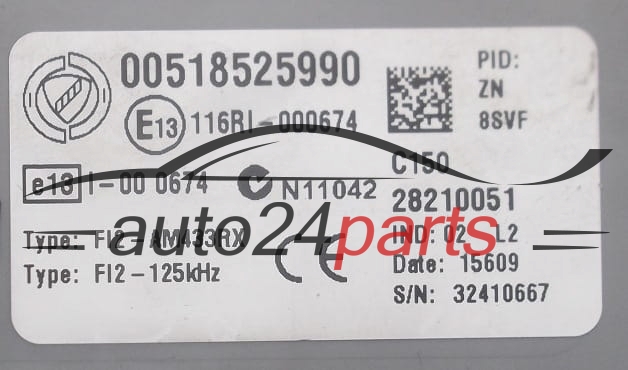 Centralina modulo comfort BSI FIAT DELPHI 28210051, 00518525990