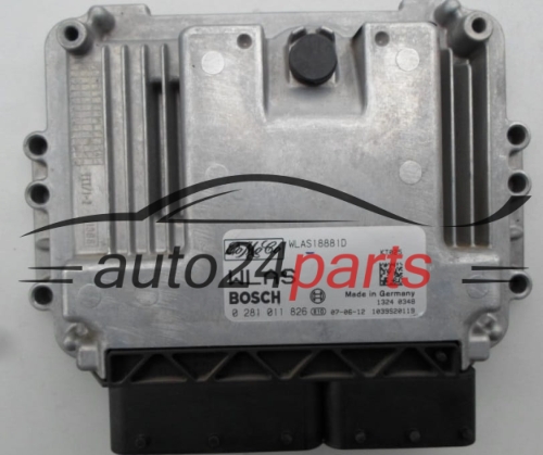 ECU ENGINE CONTROLLER FORD RANGER 2.5 TDCI BOSCH 0281011826, 0 281 011 826, WLAS18881D KTO25, 1039S20119
