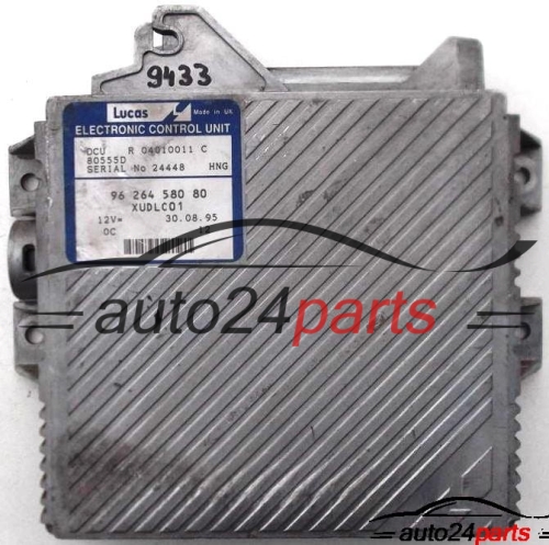 ECU ENGINE CONTROLLER CITROEN XANTIA, PEUGEOT 605 2.1, R 04010011 C, R04010011C, 96 264 580 80, 9626458080 