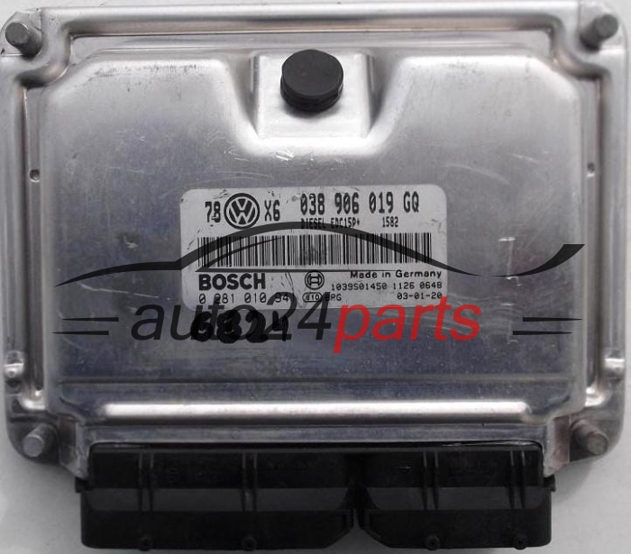 KOMPUTER STEROWNIK SILNIKA VW VOLKSWAGEN PASSAT 1.9 TDI AVF 038 906 019 GQ, 038906019GQ, BOSCH 0 281 010 941, 0281010941, DIESEL EDC15P+ 1582 1039S01450 