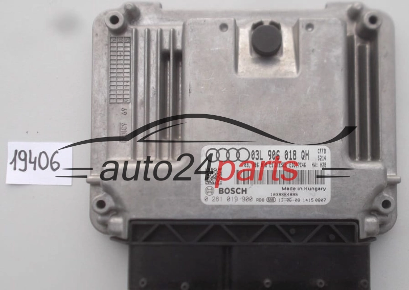 KOMPUTER STEROWNIK SILNIKA AUDI VW BOSCH 0 281 019 900, 0281019900, 03L 906 018 QH, 03L906018QH, EDC17C46
