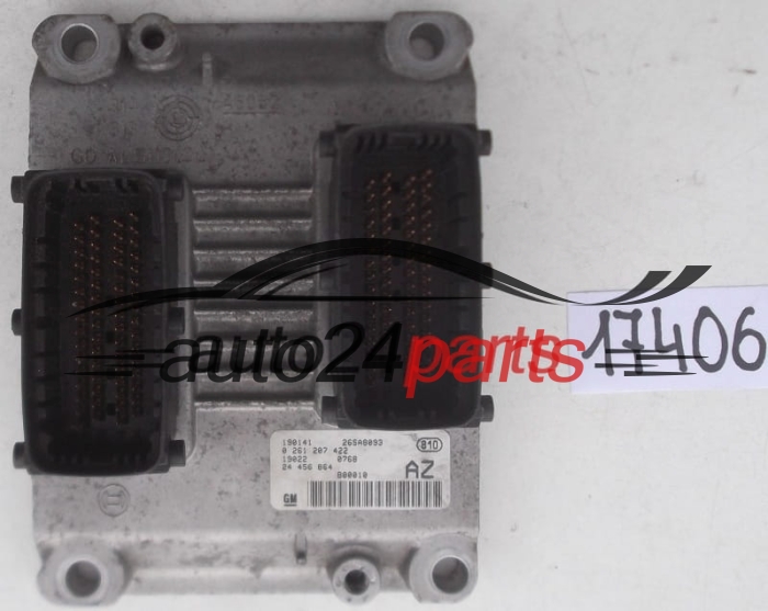 ECU CENTRALITA DE MOTOR OPEL AGILA 1.0 Z10XE BOSCH 0 261 207 422,  GM 24 456 864 AZ, 24456864