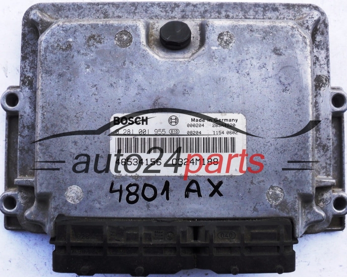 KOMPUTER STEROWNIK SILNIKA FIAT PUNTO 1.9 JTD BOSCH 0281001955, 0 281 001 955, 46534156, C324M188 