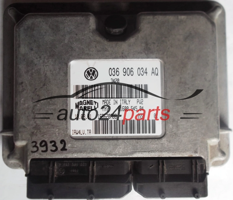 ECU ENGINE CONTROLLER VW VOLKSWAGEN LUPO 1.4 036906034AQ, 036 906 034 AQ, IAW4LV.TA 6160054504, 61600.545.04