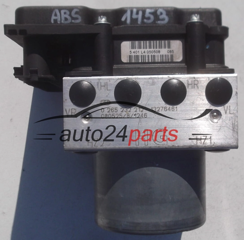 POMPE HYDRAULIQUE ET CALCULATEUR dABS OPEL CORSA MERIVA TIGRA BOSCH 0 265 232 212, 0265232212, 13276461 HG, 13276461HG, 0 265 800 770, 0265800770