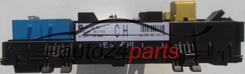 CAJA ELECTRICA DE FUSIBLES Y RELES OPEL ASTRA H ZAFIRA B GM 13 145 021 CH