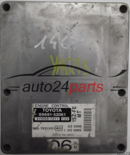 calculateur moteur pour toyota yaris 1.0 12v 