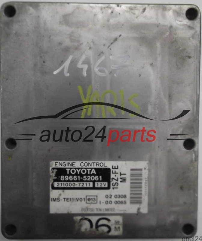calculateur moteur pour toyota yaris 1.0 12v 
