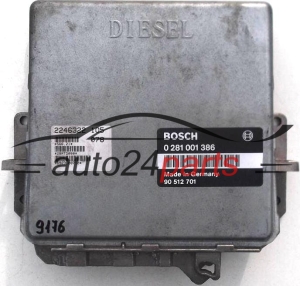 KOMPUTER STEROWNIK SILNIKA OPEL OMEGA B 2.5 TD, BOSCH 0 281 001 386, 0281001386, 90 512 701, 90512701 - 9176