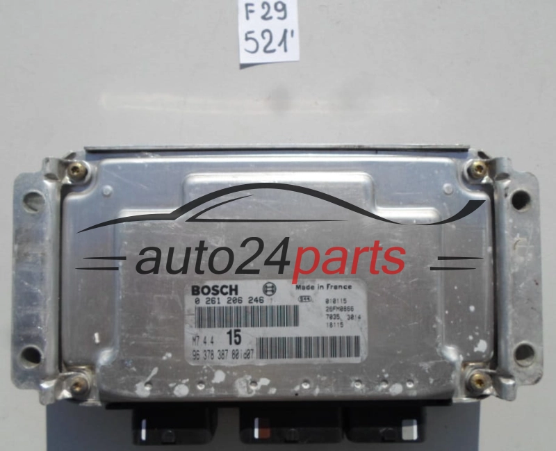 CITROEN SAXO PEUGEOT 106 1.1 BOSCH 0261206246, 0 261 206 246, 96 378 387 80, 9637838780, M7.4.4 15