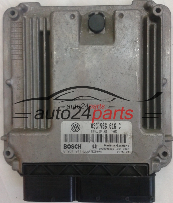 ΜΟΝΑΔΑ ΕΛΕΓΧΟΥ ΚΙΝΗΤΗΡΑ VW VOLKSWAGEN CADDY 1.9 TDI BDM 03G906016C, BOSCH 0281011666