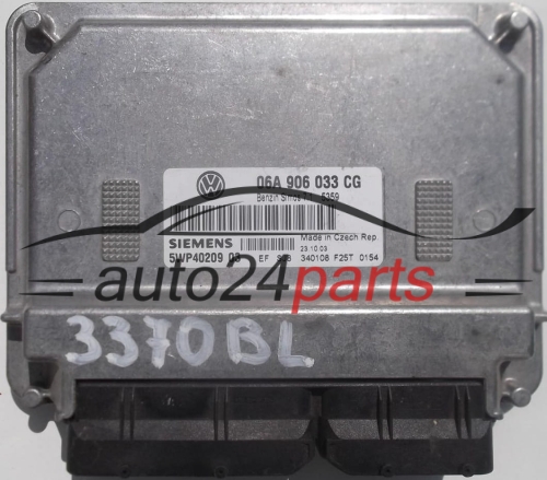 ΜΟΝΑΔΑ ΕΛΕΓΧΟΥ ΚΙΝΗΤΗΡΑ VW VOLKSWAGEN TOURAN 1.6 BGU 06A 906 033 CG, 06A906033CG, SIEMENS 5WP40209 03, BENZIN SIMOS 7.1 5359