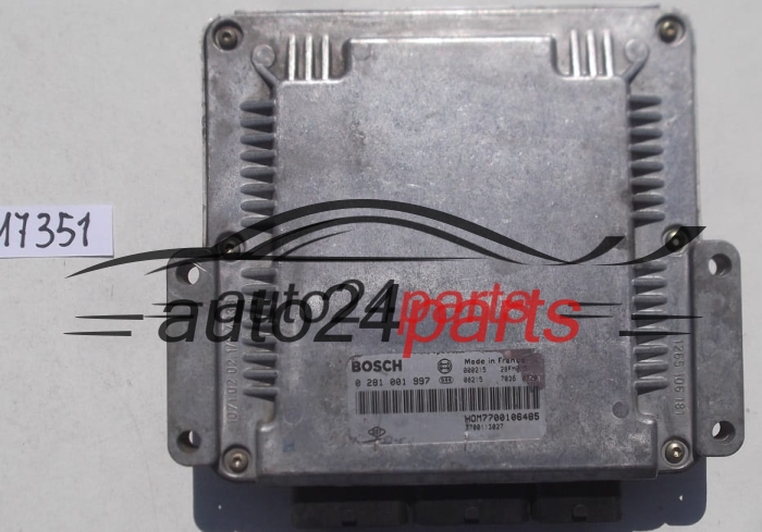 ECU CENTRALITA DE MOTOR RENAULT LAGUNA 1.9 DCI BOSCH 0 281 001 997, 0281001997, HOM 7700106485, 7700113027