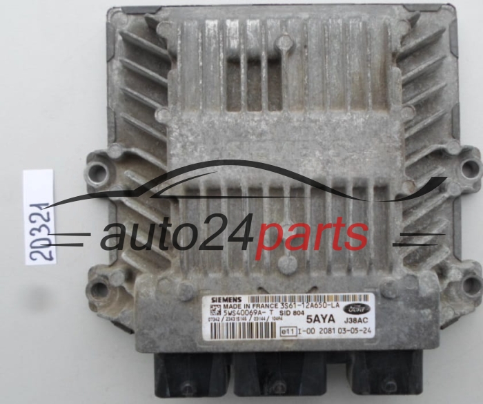 KOMPUTER STEROWNIK SILNIKA FORD FIESTA 1.4 TDCI SID 804 3S61-12A650-LA, 3S6112A650LA, 5WS40069A-T, 5WS40069AT 