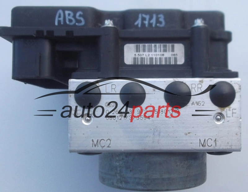 ABS HYDRAULIK-AGGREGAT MIT STEUERGERAET FIAT 500 BOSCH 0 265 231 972,  51801319, 0 265 800 648