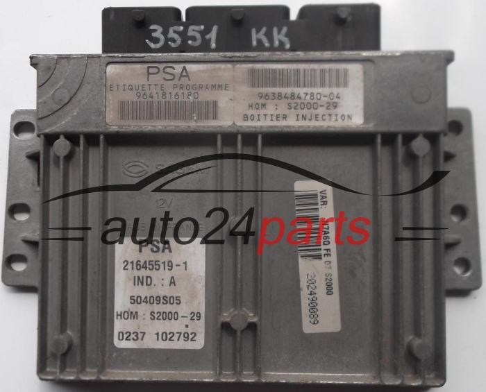 calculateur moteur pour citroen xsara 1.4
