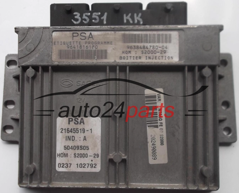 calculateur moteur pour citroen xsara 1.4