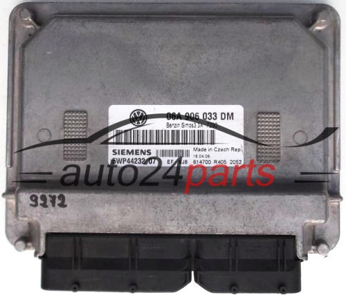 KOMPUTER STEROWNIK SILNIKA SKODA OCTAVIA 1.6 06A 906 033 DM, 06A906033DM, SIEMENS 5WP44232 07, 5WP4423207 