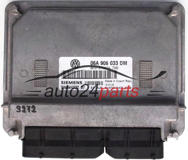 KOMPUTER STEROWNIK SILNIKA SKODA OCTAVIA 1.6 06A 906 033 DM, 06A906033DM, SIEMENS 5WP44232 07, 5WP4423207 