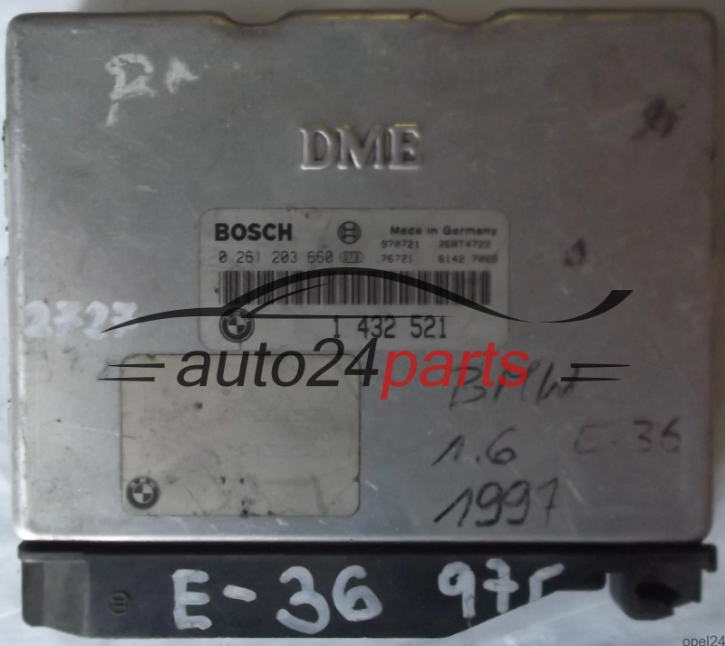 CALCULATEUR MOTEUR BMW 3 E36 316 BOSCH 0 261 203 660, 0261203660, 1 432 521