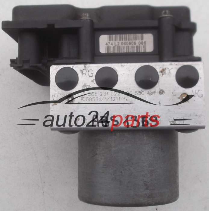 ABS PUMP CITROEN BERLINGO XSARA PICASSO PEUGEOT PARTNER BOSCH 0 265 231 522, 0265231522, 96 550 457 80, 9655045780, 0 265 800 415, 0265800415