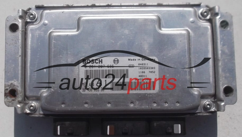 Μονάδα Ελέγχου Κινητήρα CITROEN BERLINGO PEUGEOT PARTNER 1.6 BOSCH 0 261 207 686, 0261207686, 96 490 093 80, 9649009380, ME7.4.4