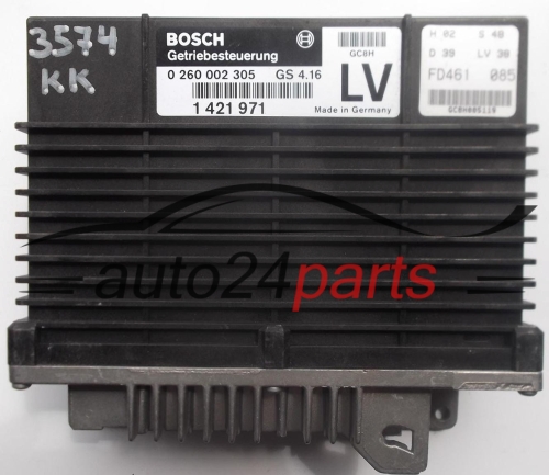 CENTRALITA ECU CAJA DE CAMBIO AUTOMATICO BMW 3 E36 318 1.8 BOSCH 0260002305, 0 260 002 305, 1421971, 1 421 971 GS4.16 LV