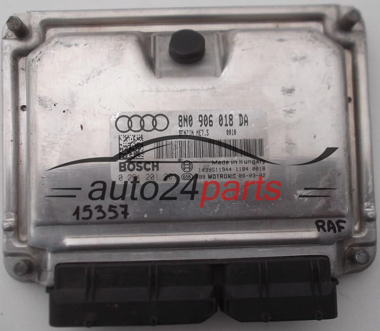 KOMPUTER STEROWNIK SILNIKA AUDI BOSCH 0 261 201 201, 0261201201, 8N0 906 018 DA, 8N0906018DA