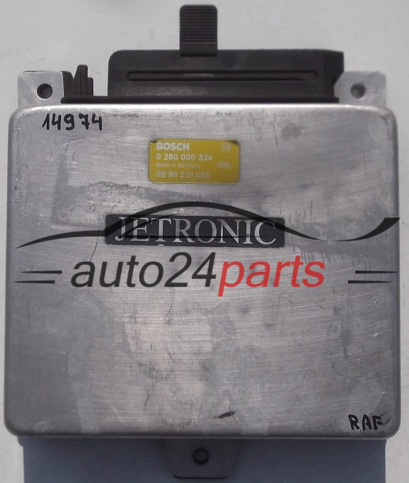 ECU ENGINE CONTROLLER OPEL BOSCH 0 280 000 334, 0280000334, GM 90 231 656, 90231656
