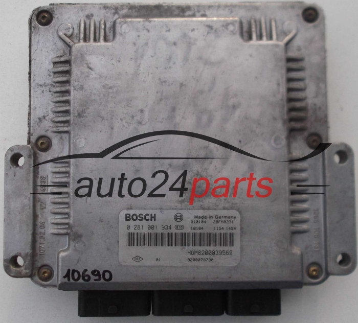 Centralina motore RENAULT 1.9 DCI BOSCH 0 281 001 934,  HOM 8200039569, 8200078730