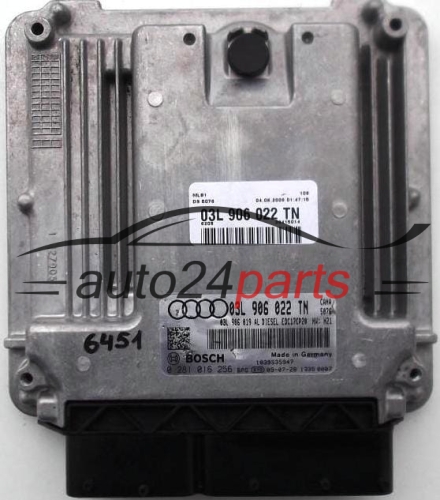 KOMPUTER STEROWNIK SILNIKA AUDI A4 ALLROAD 2.0 TDI BOSCH 0 281 016 256, 0281016256, 03L 906 022 TN, 03L906022TN, EDC17 