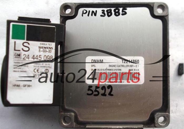 CENTRALINA DO MOTORE OPEL ASTRA ZAFIRA DELPHI DELCO 12214860 DNHM, 12214860DNHM, HSFI-2.1