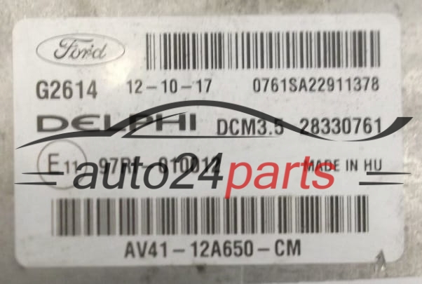 MOTORSTEUERGERÄT ECU STEUERGERÄT  FORD FOCUS 2.0 TDCI DELPHI 28330761, AV41-12A650-CM