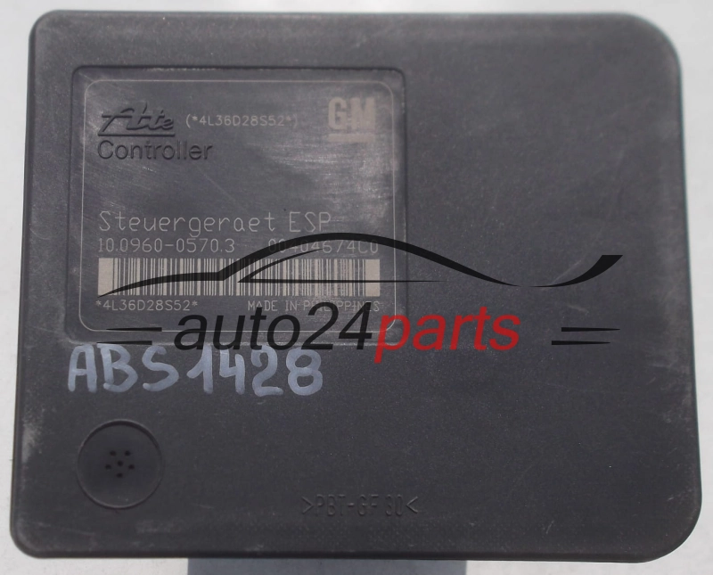 ABS POMPA I STEROWNIK OPEL ASTRA H ZAFIRA B GM 13 244 860 BJ, 13244860, ATE 10.0206-0264.4, 10020602644, 10.0960-0570.3
