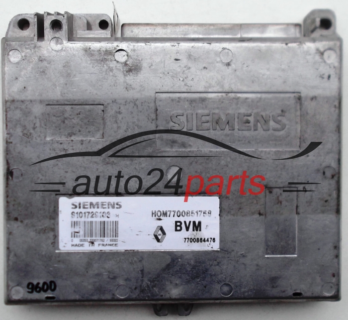CENTRALINA DO MOTORE RENAULT CLIO 1.2, SIEMENS S101729103 H, S101729103H, HOM7700851758, 7700864476