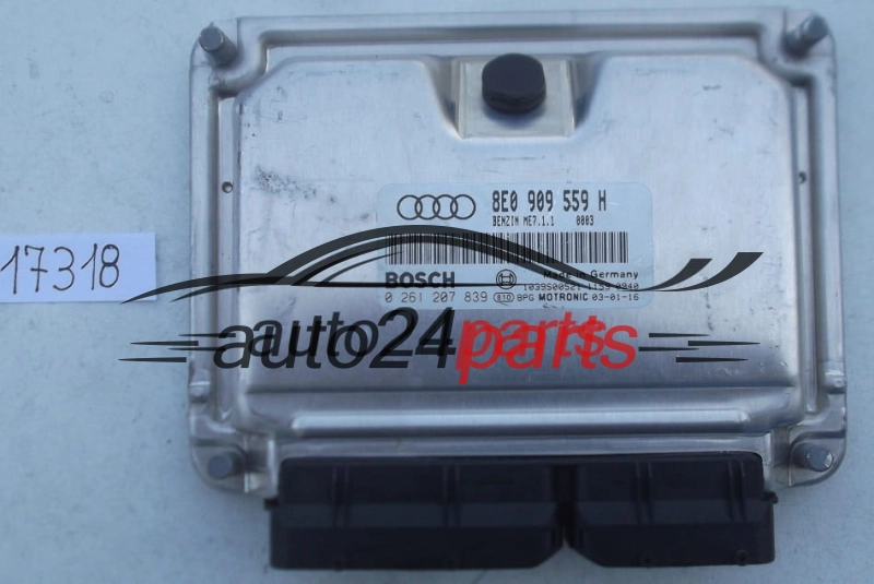 ECU CENTRALITA DE MOTOR AUDI A4 A6 3.0 ASN BOSCH 0 261 207 839, 0261207839, 8E0 909 559 H, 8E0909559H