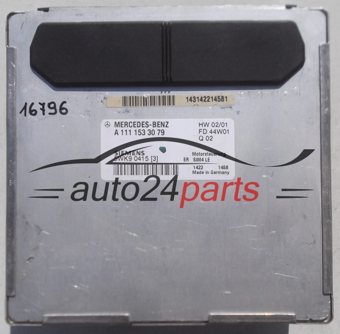 MOTORSTEUERGERÄT ECU STEUERGERAT MERCEDES W210 E200 SIEMENS 5WK9 04153 5WK90415, A 111 153 30 79, 1111533079, A1111533079, SIM4 LE