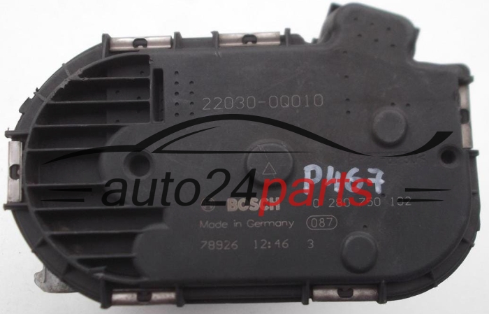 Σώμα πεταλούδας TOYOTA YARIS AYGO 1.0 BOSCH 0 280 750 192, 0280750192, 22030-0Q010, 220300Q010