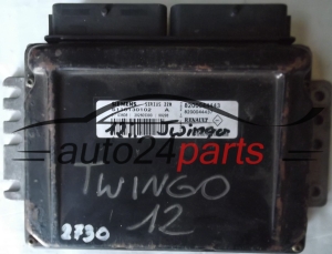 KOMPUTER STEROWNIK SILNIKA RENAULT TWINGO 1.2 SIEMENS SIRIUS 32N S110130102A S110130102 A, 8200044443 8200044437 - 2730, 8718, 11436, 11440, 11493
