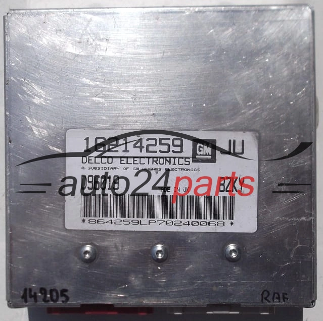 Μονάδα Ελέγχου Κινητήρα OPEL ASTRA 1.6 X16XE DELCO 16214259 JU, 16214259JU, D96019, CDJF, BZKY, CKYH