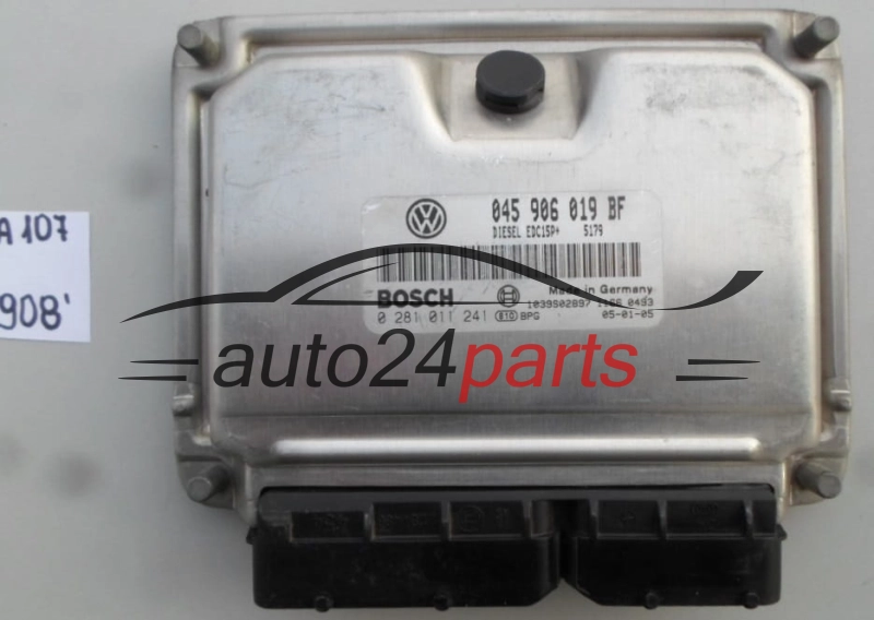 VW VOLKSWAGEN POLO 1.4 TDI 045906019BF, 045 906 019 BF, BOSCH 0 281 011 241, 0281011241, DIESEL EDC15P+ 5179, 1039S02897