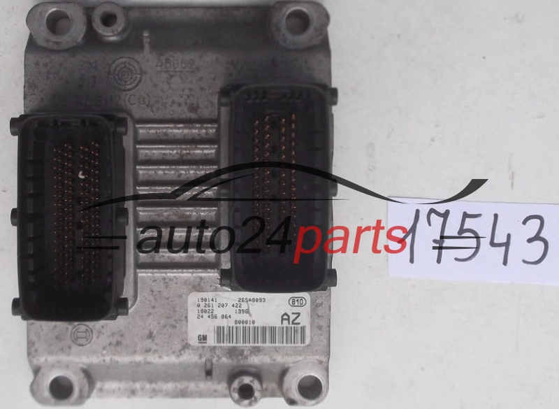 CENTRALINA DO MOTORE OPEL AGILA 1.0 Z10XE BOSCH 0 261 207 422, GM 24 456 864 AZ, 24456864
