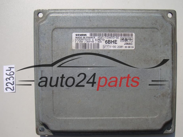 MOTORSTEUERGERÄT ECU STEUERGERAT FORD FIESTA S120977015 G, S120977015G, 4S61-12A650-SE, 4S6112A650SE, SIM210