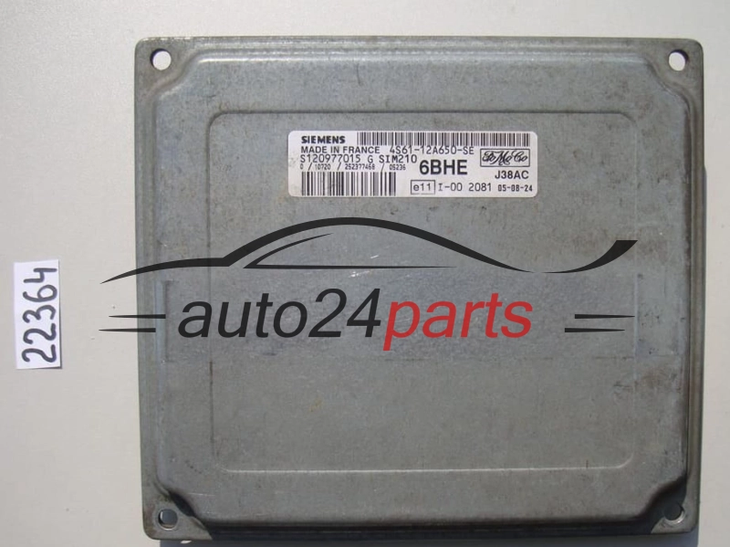 MOTORSTEUERGERÄT ECU STEUERGERAT FORD FIESTA S120977015 G, S120977015G, 4S61-12A650-SE, 4S6112A650SE, SIM210