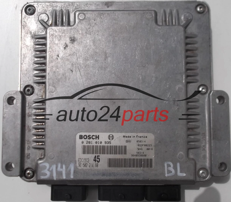MOTORSTEUERGERÄT ECU STEUERGERÄT PEUGEOT 307 2.0 HDI BOSCH 0281010935