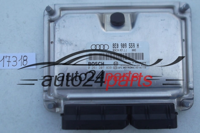 CALCULATEUR MOTEUR AUDI A4 A6 3.0 ASN BOSCH 0 261 207 839, 0261207839, 8E0 909 559 H, 8E0909559H
