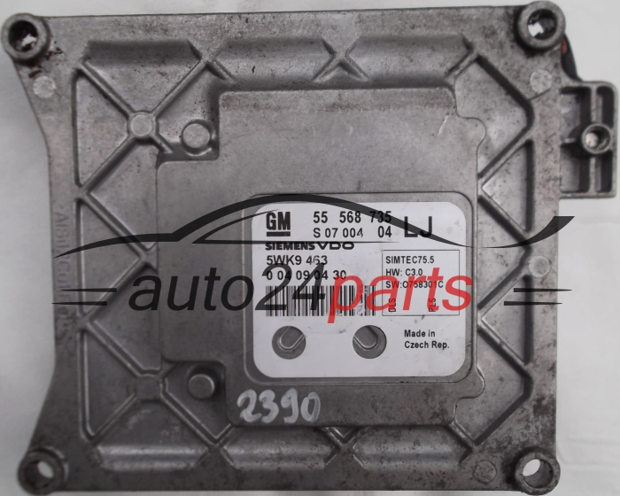KOMPUTER STEROWNIK SILNIKA OPEL ASTRA ZAFIRA 1.6 Z16XER 1.8 Z18XER 55568735 LJ 55 568 735 SIEMENS 5WK9 463 5WK9463
