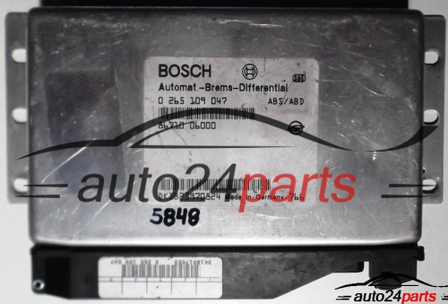 ECU CONTROLLER ABS SSANGYONG MUSSO BOSCH 0 265 109 047, 0265109047, 86710 06000, 8671006000 